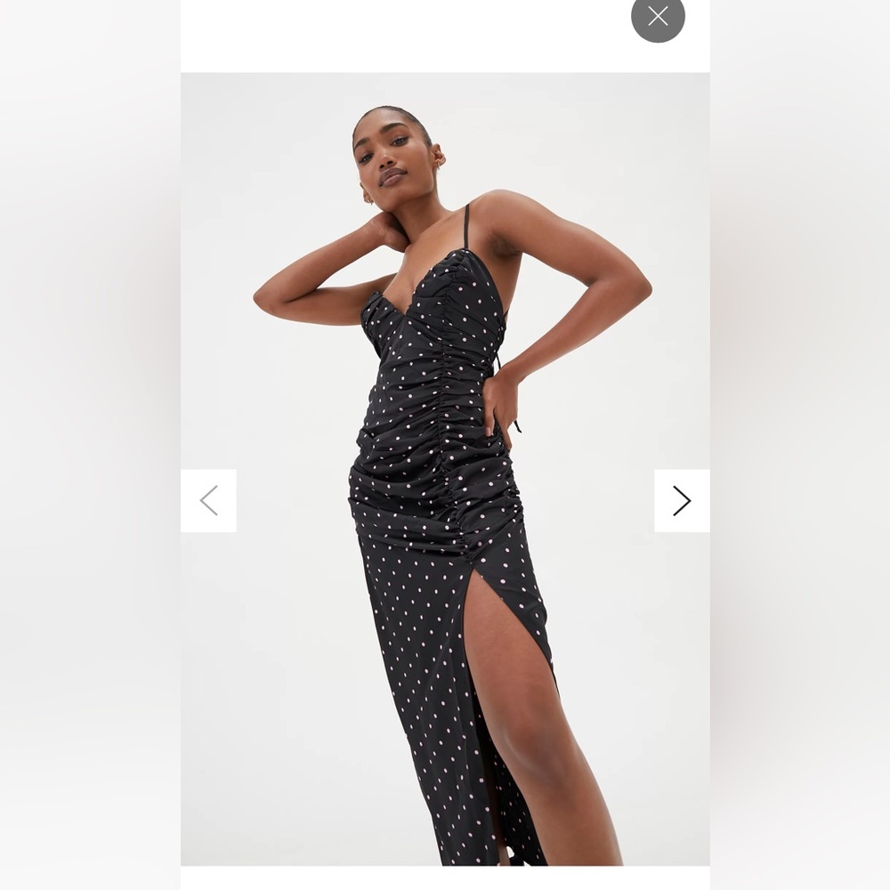 For Love And Lemons Carissa Polka Dot Midi Dress XS